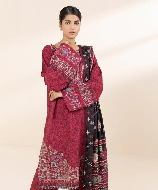 3pc embroidered Linen