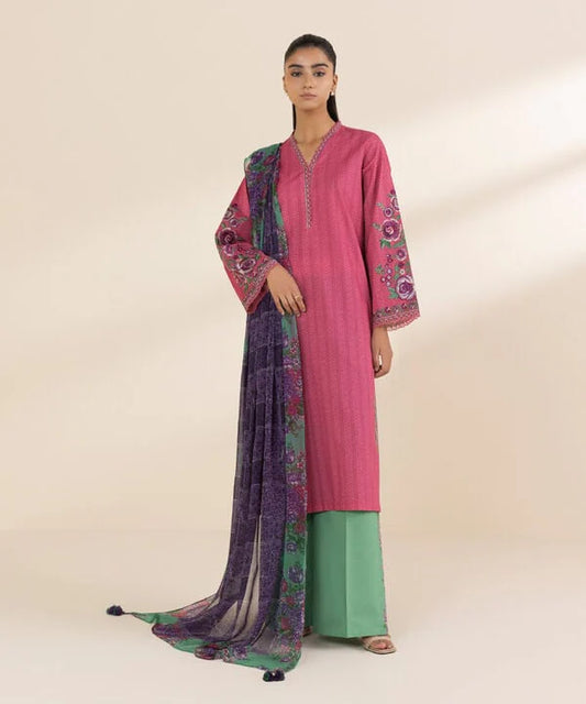 3 Piece - Embroidered Lawn Suit