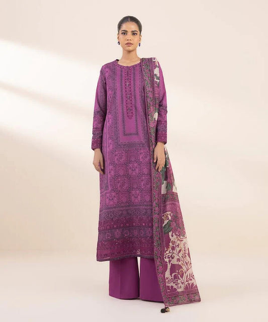 Unstitched - 3 Piece - Embroidered Lawn Suit