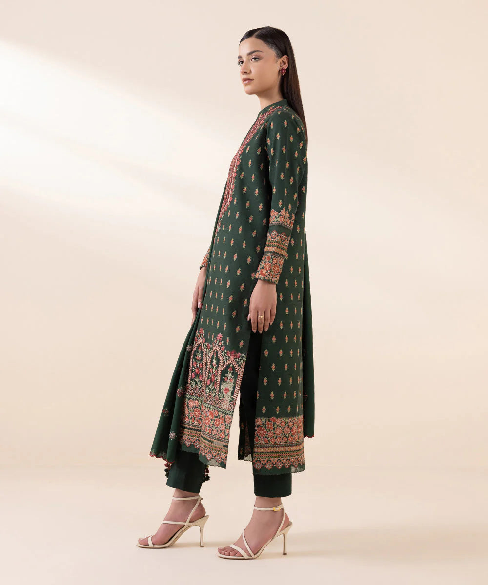 3pc embroidered khaddar