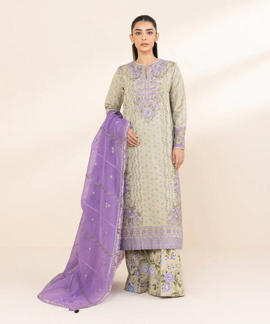 Unstitched Lawn '25 - 3 Piece - Embroidered Dobby Suit