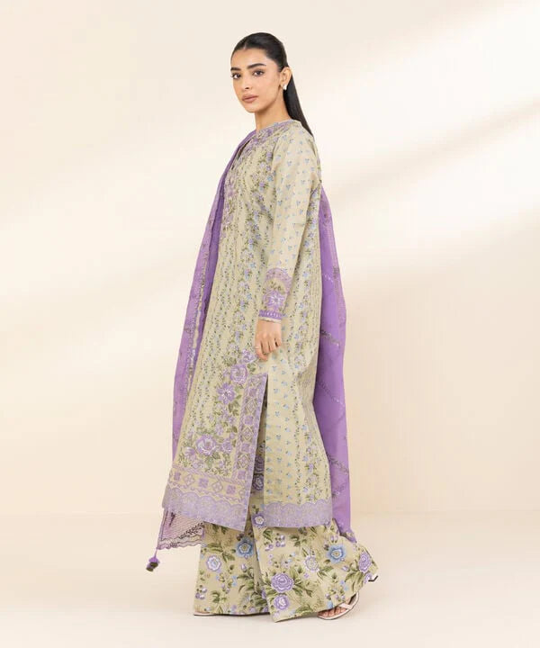 Unstitched Lawn '25 - 3 Piece - Embroidered Dobby Suit