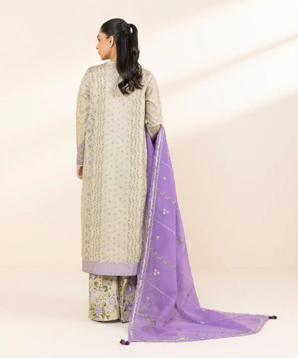 Unstitched Lawn '25 - 3 Piece - Embroidered Dobby Suit